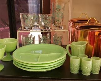 Jadeite, Rare McKee Laurel Divided Plates