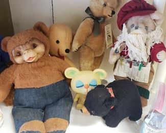 vintage plush, stuffed animals