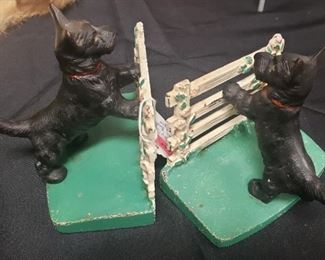 Rare Hubley Scottie Dog Cast Iron Bookends