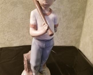 https://ctbids.com/#!/description/share/681939 "Can I Play" #7610 Lladro porcelain figure of boy holding a baseball. Original box in good condition is included. 


