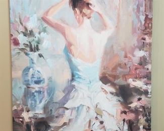 https://ctbids.com/#!/description/share/682385 Canvas depicting woman getting ready for something special. 22x28. Excellent condition.


