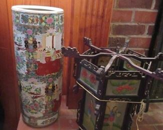 chinese umbrella  holder & lantern