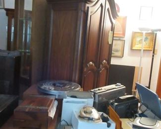 misc electronics / wood boxes