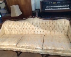 Walnut French style sofa