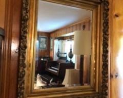 Beveled framed mirror