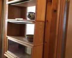 oak lawyers beveled glass book case