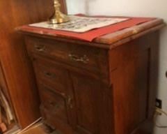 walnut marble top wash stand