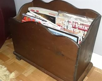 Solid Wood Farmhouse Country Magazine Holder