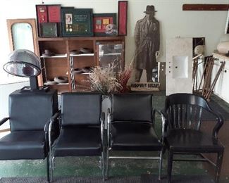 hair dresser chairs, Babyliss Pro drier chair, Humphrey Bogart, hat stretchers