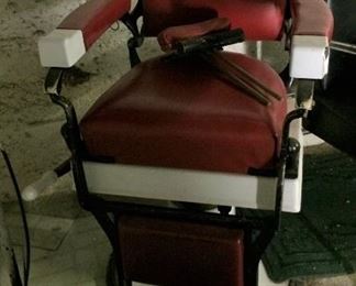 vintage Koken cast iron barber chair