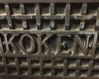 vintage Koken cast iron barber chair