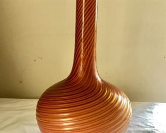 $75 Vase with mod swirly design.  12" H.  