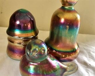 $20 each Signed Joe St. Clair glass paperweights  Bird paperweight is SOLD 