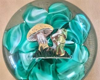 $20 Signed Joe St. Clair glass paperweight