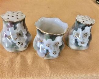 $20 Vintage salt and pepper shakers and toothpick holder 