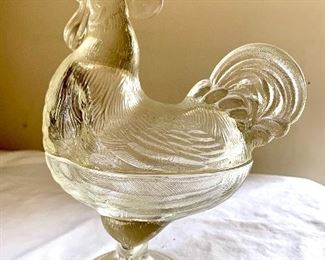 $40 Large hen covered dish.  7"L; 4.5"W; 9"H  