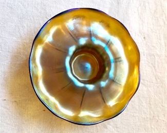 $295 L.C. Tiffany Favrille  signed dish.  4.75" diam.  