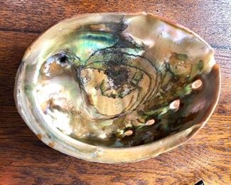 $10 Abalone shell.  ~7" diam 