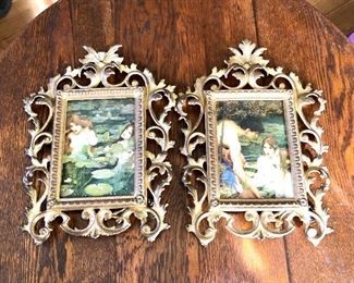 $80 - Pair of ornate vintage frames - 9"L; 12"H (each)