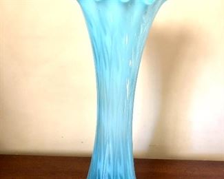 $25 Ripple and fluted vase.  ~10"H; 4" diam 