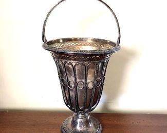 $65 Silver plate basket or container 
