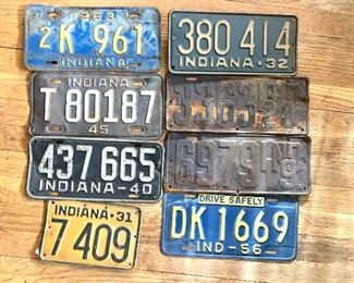 $40 Lot of vintage license plates 