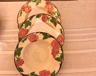$30 3 Franciscan Desert Rose bowls : 8.5" diam