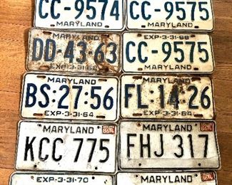 $45 LOT of 12 license plates 