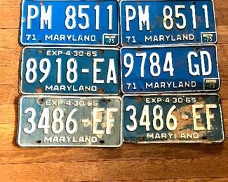 $24 LOT of 6 license plates 