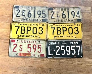 $10 EACH  Vintage lot of 6 license plates (Washington DC license plates sold)