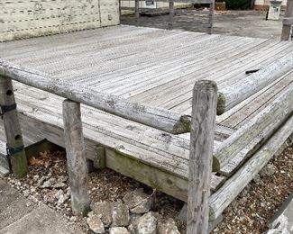 20 by 24 deck with post and rail. you remove