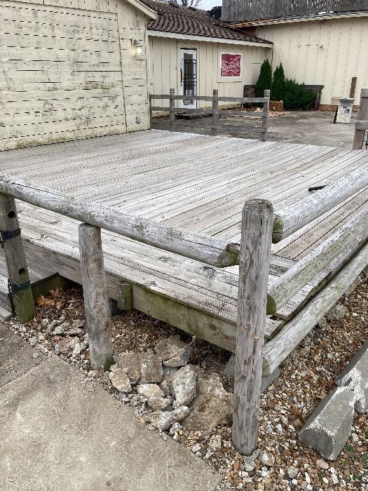 20 by 24 deck with post and rail. you remove