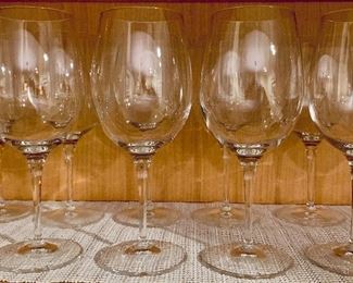 $70; LOT of 16 Luigi Bormioli wine glasses 