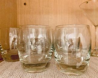 $20; LOT OF 8 clear juice glasses