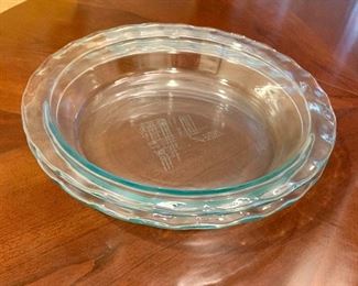 $20; Lot of 2 Glass pie forms