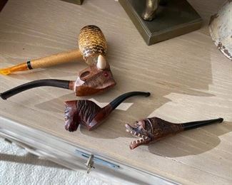 hand carved pipes