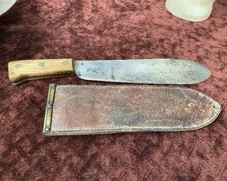 WW2 USMC Bolo Knife with Scabbard
