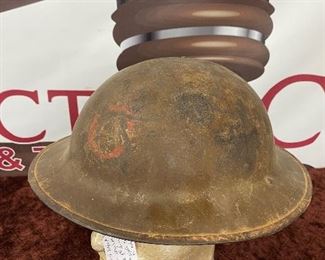 WW1 Painted U.S. Doughboy Helmet with Liner