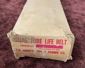 WW2 Dual Tube Life Belt in Original Box(General Tire and Rubber)