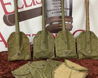 U.S. Military Folding Shovels with Covers