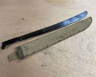 WW2 U.S. Collins Machete with U.S.N. Mk. 1 Sheath 