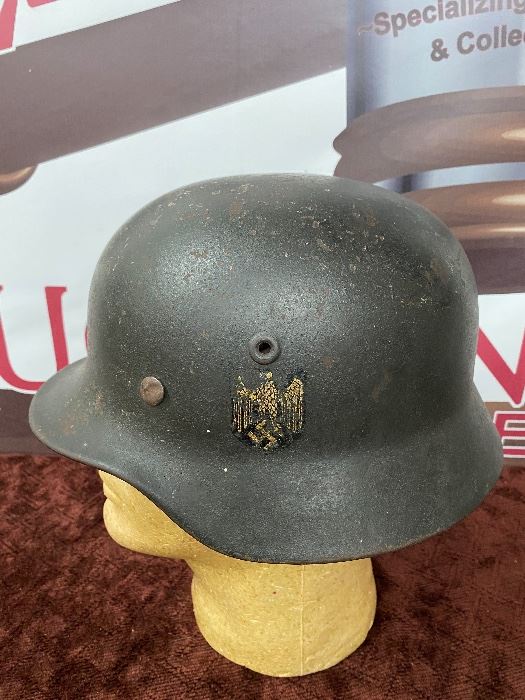 WW2 Single Decal German Helmet with Liner 