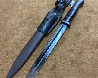 WW2 German Mauser Bayonet with Frog(Scabbard and Bayonet have Matching Numbers)