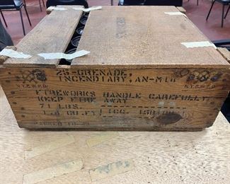 WW2 U.S. Crate of Grenade Containers(Empty) 