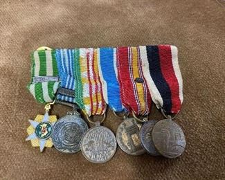 Ribbon Bars with Mini Medals