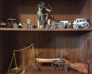 Franklin Mint  pewter horse drawn carriage/ buggy / wagon collection. 1987
