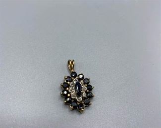 Diamond and Sapphire Pendant