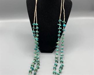 Extra Long Strand of Heishi and Turquoise