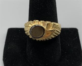 Heavy 14k Gold Mens Ring