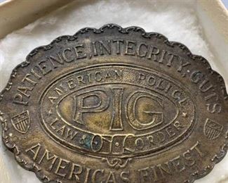 PIG Police Belt Buckle